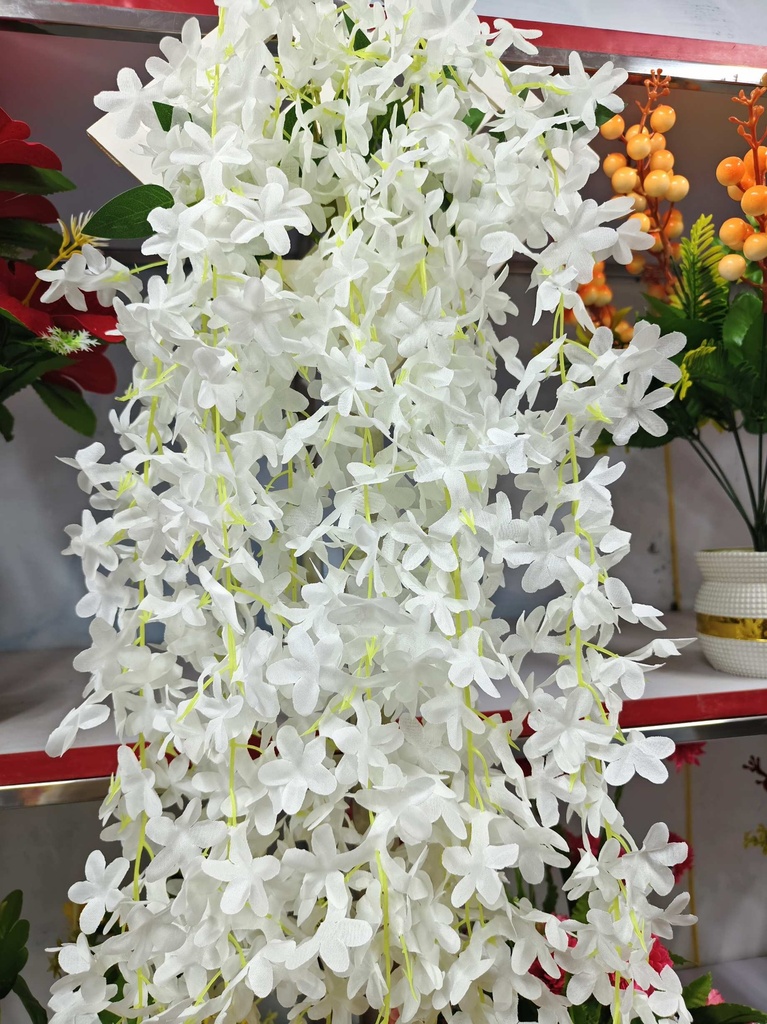 Artificial White Gaira Flower Girl And Women -1Pcs - Hair Band