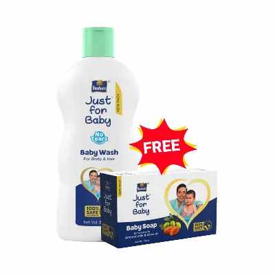 Parachute Just For Baby - Baby Wash (Free 75 gm Baby Soap) 200 ml