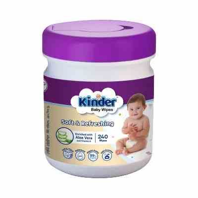 Kinder Wet Wipes Jar 240 pcs