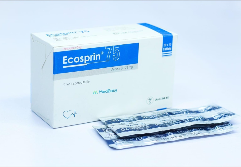 Ecosprin75 mg Tablet per Strip