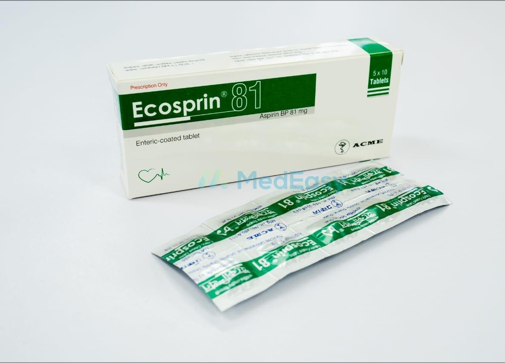 Ecosprin81 mg Tablet per Strip