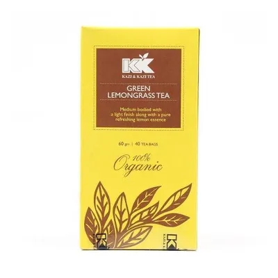 Kazi & Kazi Organic Green Lemongrass Tea 40 pcs 60 gm