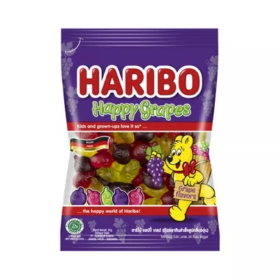 Haribo Happy Grapes Candy 80 gm