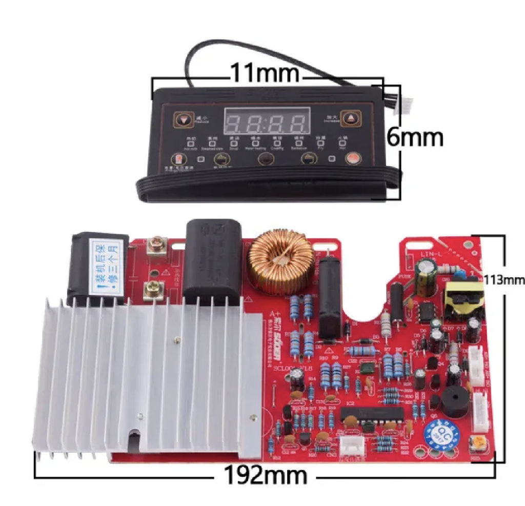 Universal Induction Cooker Touch Button Control circuit board with Control Display AC 220V 2200W Repair Board Universal Version Control Modification Board Accessories