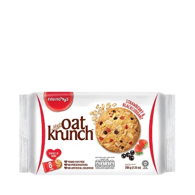 Munchy's Oat Krunch Strawberry & Blackcurrant Cookies 208 gm