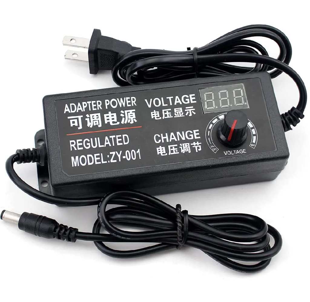 DC 3V-24V 5A Adjustable AC To DC Power Adapter DC Voltage Regulated Adapter Universal Adjustable Power Supply with Display Screen