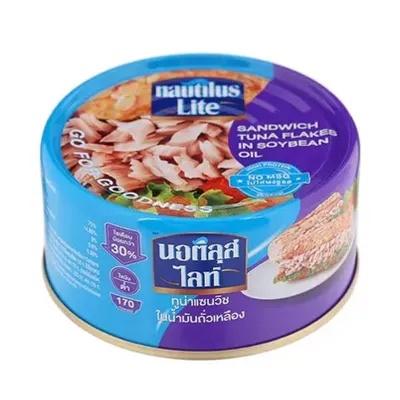 Nautilus Sandwich Tuna In Soybean Oil 165 gm