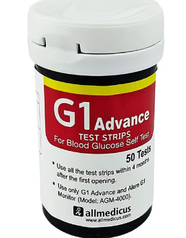 G1 Advance Blood Glucose Strip 50's Vial