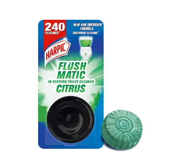 Harpic Flushmatic Citrus In-Cistern Toilet Cleaner Blocks 50 gm