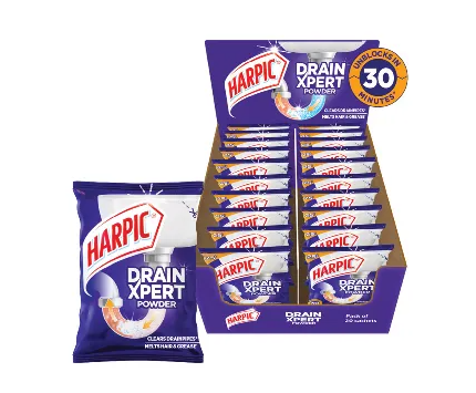 Harpic Drain Xpert Powder 50 gm 20 pcs