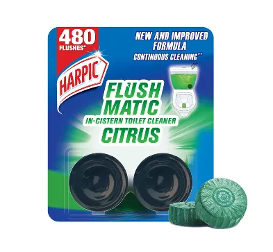 Harpic Flushmatic Citrus In-Cistern Toilet Cleaner Blocks 50 gm 2 pcs
