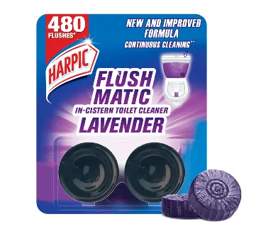 Harpic Flushmatic Lavender In-Cistern Toilet Cleaner Blocks 50 gm 2 pcs