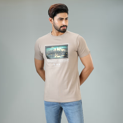 MENS T-SHIRT - SLIM FIT / Size L
