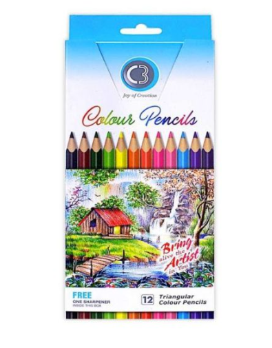 DOMS C3 Color Pencil Full Size, Pack of 12 Pcs