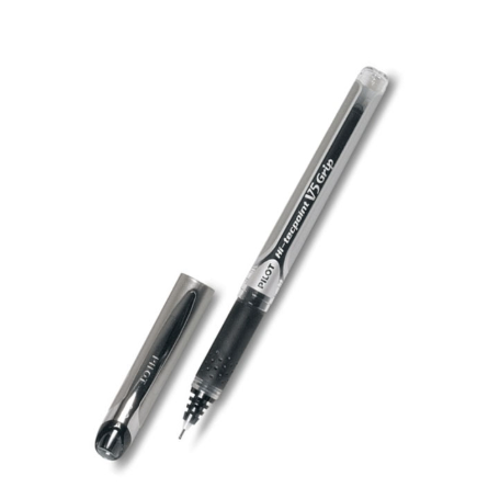 Pilot Hi-Tecpoint Rollerball Pen, Black, Grip, V5
