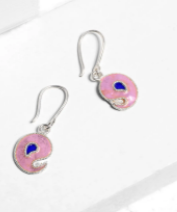 Mina Detailed Oxidized Silver Earrings