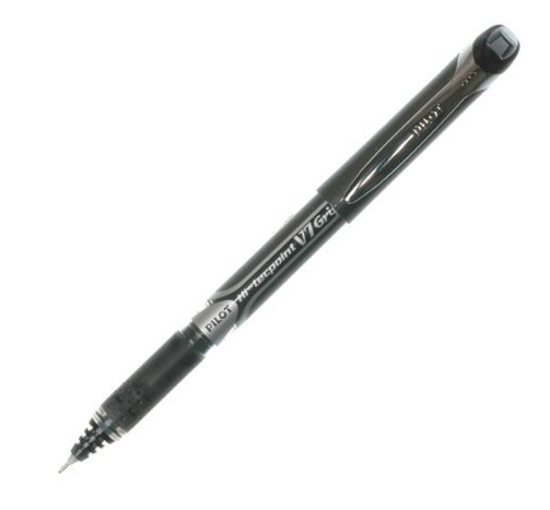 Pilot Hi Tecpoint Rollerball Pen, Grip, V7 Black