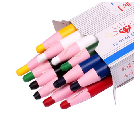 Diamond Glass Marking Pencil, Assorted Colour (Pack of 12)