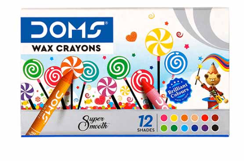 DOMS Wax Crayons, 12 Shades
