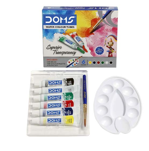 DOMS Water Color Tube, 6 Shades