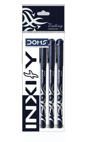 DOMS Inxify Ball Pen, Black, Pack of 5Pcs