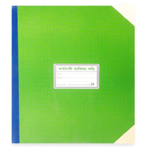 Employee Attendance Register Book, No. 20, Demai Size, 10 x 12.5 Inch