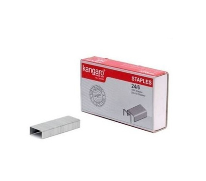 Kangaro Stapler Pin, 24/6, Red colour