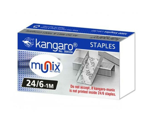 Kangaro Stapler Pins, 24/6, Blue