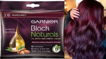 Garnier Black Naturals Oil Enriched Creme Hair Colour Burgundy 20ml + 20ml 2packets INDIAN
