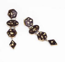 Resin Brass Earrings