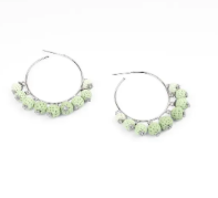 Green Clay Earrings