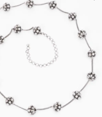 Pearl Oxidized Silver Necklace