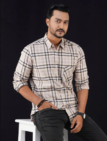 Men's Long Sleeve Check Shirt