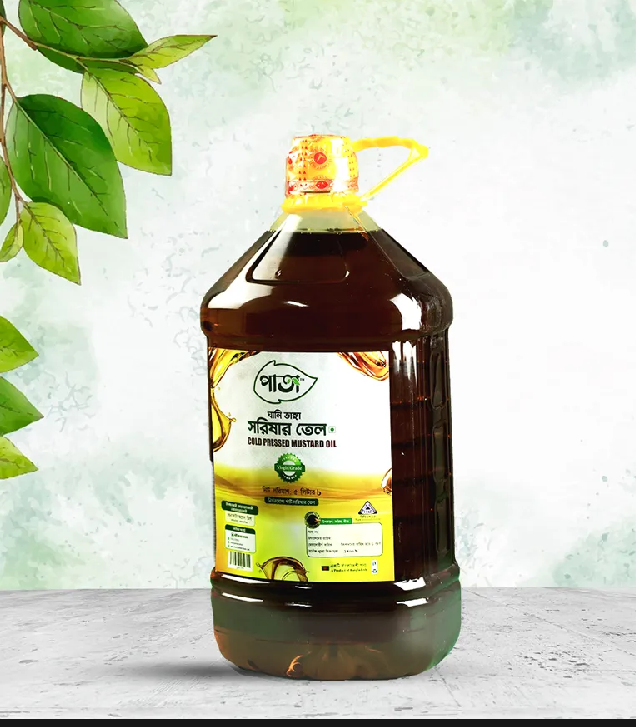 Pata cold press mustard oil 5 liter-BSTI Approved