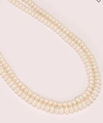 Pearl Studded Brass Necklace