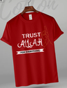 Men's Islamic High Quality T-shirt Trust Allah For Everything Printed