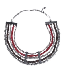 Black and Bronze Beaded Necklace