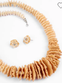 Coffee Clay Beads Necklace Set