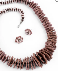 Coffee Clay Beads Necklace Set