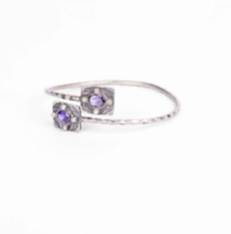 Stone Silver Oxidized Bracelet