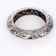 Oxidized Silver Bangle