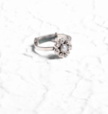 Pearl Oxidized Silver Ring