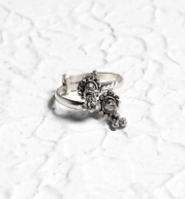Stone Oxidized Silver Ring