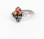 Simulated American Diamond Oxidized Silver Ring