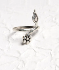Oxidized Silver Toe Ring