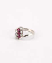 Simulated Emerald Oxidized Silver Ring