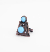 Stone Antique Brass Ring