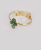 Stone Antique Brass Ring