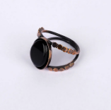 Stone Studded Antique Brass Ring
