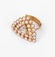 Pearl Brass Ring